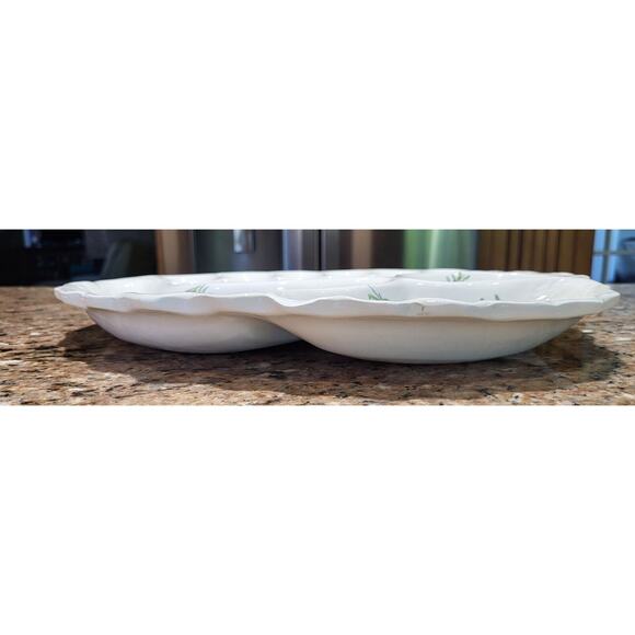 Floral Divided Tray with Deviled Egg Made in Italy - Picture 10 of 13